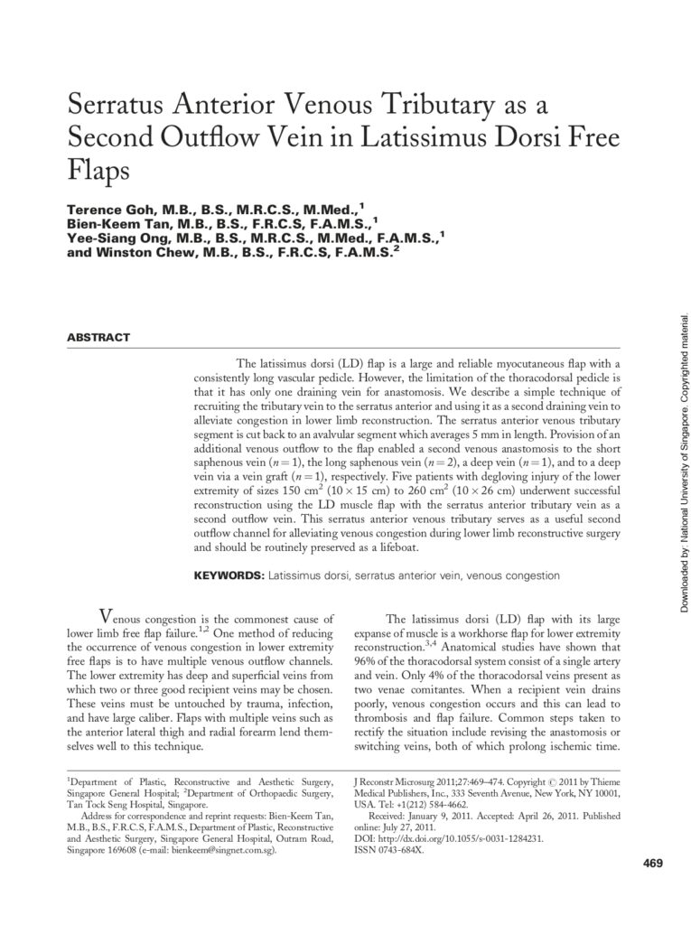 04 Serratus Anterior Venous Tributary as a Second Outflow Vein in LD Free Flap-1_page-0001