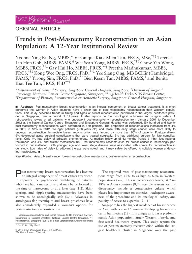 19 Trends in Post‐Mastectomy Reconstruction in an Asian Population- A 12‐Year Institutional Review-1_page-0001