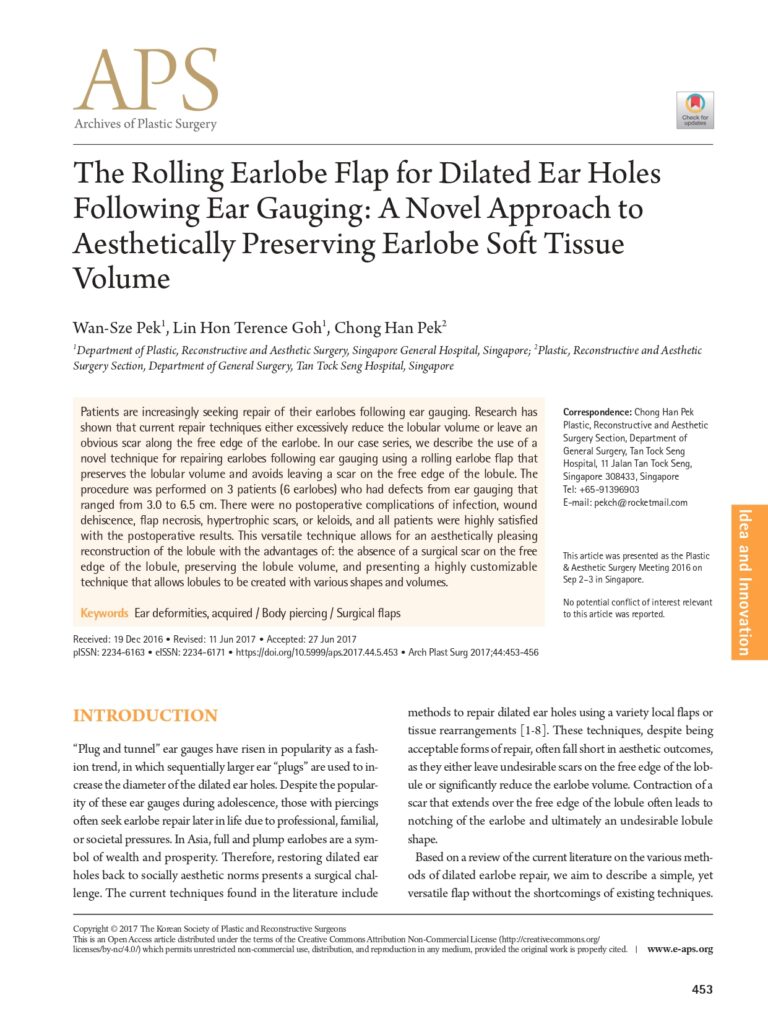 25 The Rolling Earlobe Flap for Dilated Ear Holes Following Ear Gauging- A Novel Approach to Aesthetically Preserving Earlobe Soft Tissue Volume-1_page-0001